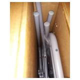 Flash Furniture Sutton 3-Piece Space-Saver Bistro Set with Black Glass Top Table and Black Vinyl Padded Chairs