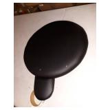 Flash Furniture Sutton 3-Piece Space-Saver Bistro Set with Black Glass Top Table and Black Vinyl Padded Chairs