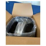 NINESTARS Automatic Touchless Infrared Motion Sensor Trash Can with Stainless Steel Base & Oval, Silver/Black Lid, 21 Gal