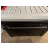 Rubbermaid 24 Gal Action Packer Lockable Latch Storage Container, Black (2 Pack)