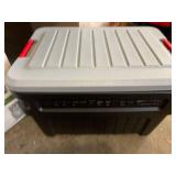 Rubbermaid 24 Gal Action Packer Lockable Latch Storage Container, Black (2 Pack)