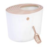 IRIS USA, Top Entry Cat Litter Box, White/Beige