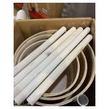 14/â Round Bamboo Baskets With Wood Legs Item-AH0262