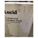 Lucid 5 Zone Gel Memory Foam Mattress Topper 3â Queen
