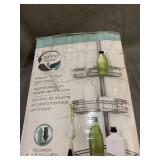 Zenna Home 4-Tier Satin Nickel Finish Tension Corner Pole Caddy, Grey