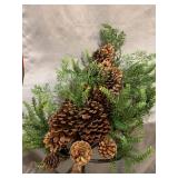 Nearly Natural 26" Pine and Pine Cone Teardrop