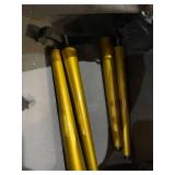 Fujian Kingwell Furniture Blue Velvet Foot Stool Gold Legs