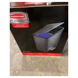 Rubbermaid Elite Stainless Steel Metal Dual Stream Step-On Trash Can for Home and Kitchen Waste and Recycling, 15.9 Gallon, Charcoal