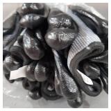 FIRM GRIP Nitrile Dip Gloves (10-Pair), Gray/Black