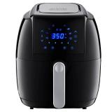 GoWISE USA 8-in-1 5.0 Qt. Black Electric Air Fryer with Recipe Book