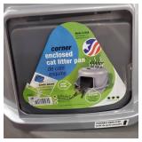 Van Ness Large Corner Enclosed Cat Litter Pan with Odor Door and Zeolite Air Filter by Van Ness