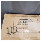 FH Group Half Set Futuristic Leatherette Red and Black Front Seat Cushions