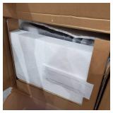 Nathan James Harper 2-Drawer Mid-Century Side Table, Black/Brown