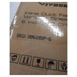vivsun inclined duct fan with variable speed controller 6in 390 cfm