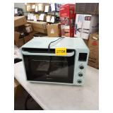 hauswirt light blue toaster oven dented