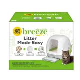Purina Tidy Cats Breeze Hooded Litter Box System Starter Kit, Hooded Cat Litter Box With Pellets & Pads