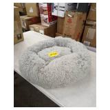 spring blossoms grey dog bed