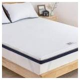 bedstory 3in gel memory foam topper blue whale men twin