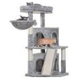 hey bro 42in cat tree with basket smokey grey