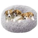 spring blossoms grey dog bed