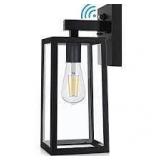 dusk to dawn sensor wall sconce black