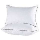 jollyvogue white and brown trim pillows set of 2 queen