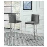 Best Quality Furniture Bar Stools with Chrome Base (Set of 2)- Retail:$503.99
