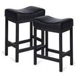 katdans set of 2 counter height stool black