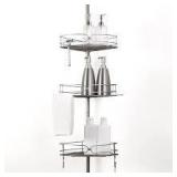 Bino Tension Pole Corner Shower Caddy For Shampoo, Conditioner, Soap, Razor -