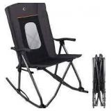 portal folding rocking camp chair Rocker black