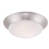 Cordelia Lighting 80-Watt Equivalent 13 in. Brushed Nickel Integrated LED Flush Mount