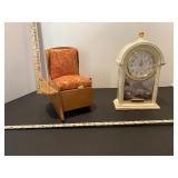 Miniature Toy chair with storage/Thomas Kincaid clock