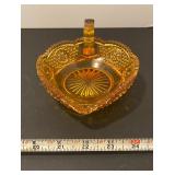 Amber carnival glass