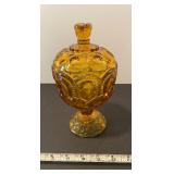 Amber carnival glass
