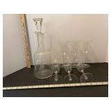 Decanter/6 glasses