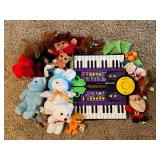 Stuffed animals and Kawasaki mini Keyboard
