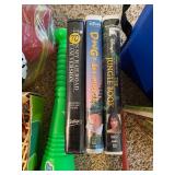 Kids toys, VHS movies, Dry erase board, Wooden rocking horse