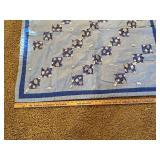 40x40 blue quilted throw