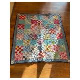 54x60 blue square quilt