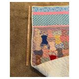 56x78 blue trimmed quilt