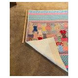 56x78 blue trimmed quilt