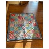54x60 blue square quilt