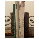 Wood and metal book ends