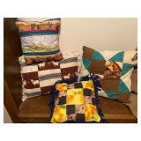 Hand made quilted throw pillows