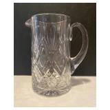 Cut glassware, decanter, pitcher, glasses