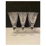 Cut glassware, decanter, pitcher, glasses