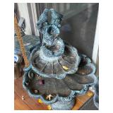 Concrete Bird bath fountain w/ damage