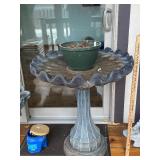 Concrete bird bath