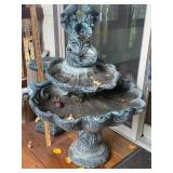 Concrete Bird bath fountain w/ damage