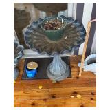 Concrete bird bath